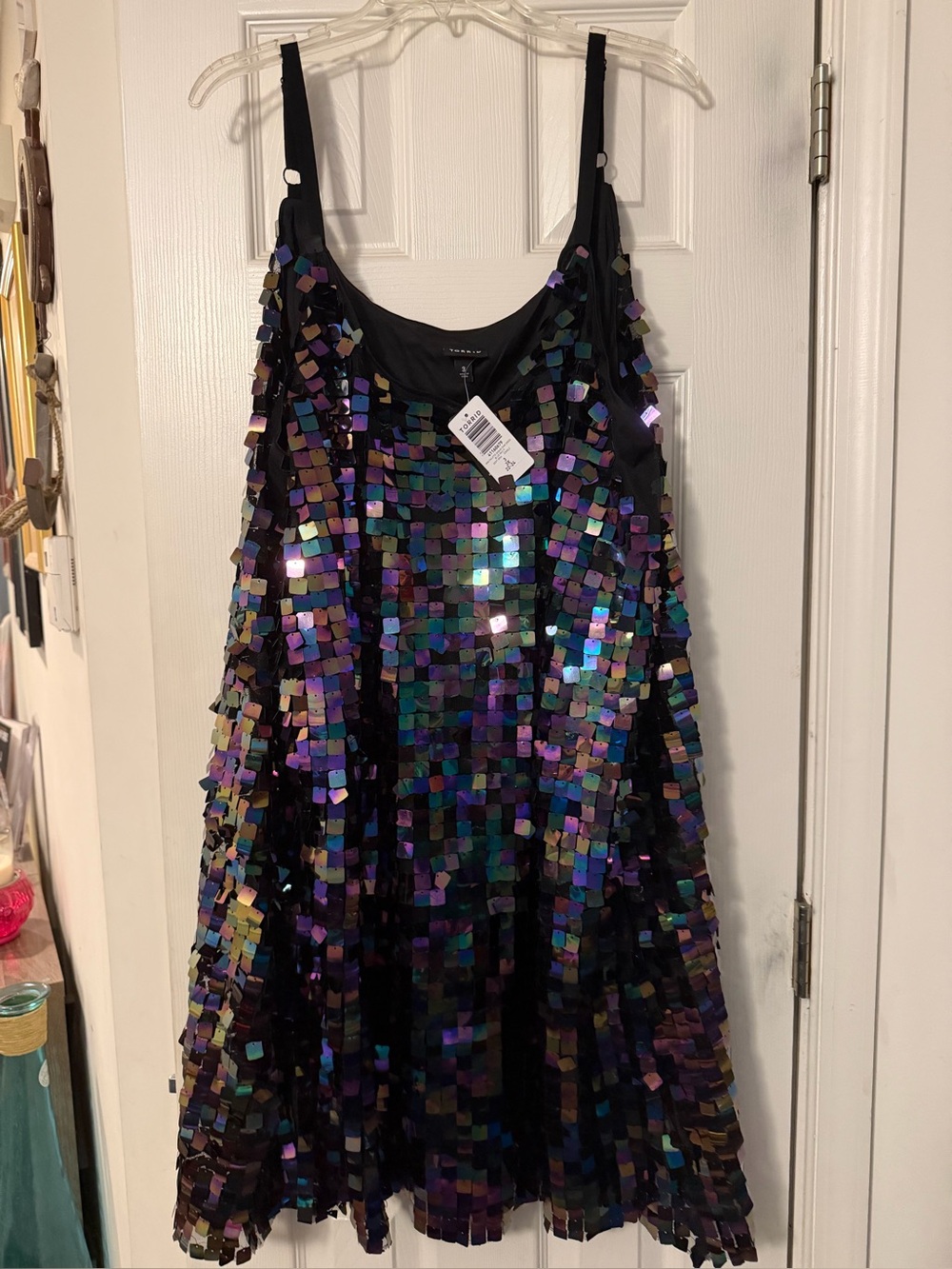 torrid Black Iridescent Sequin Party Dress